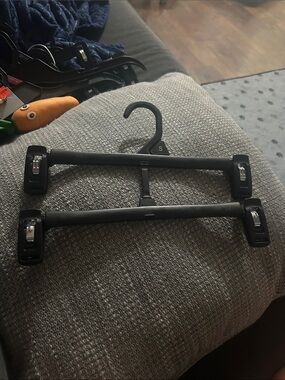 Black Multi-Pant Hanger with Adjustable Clips